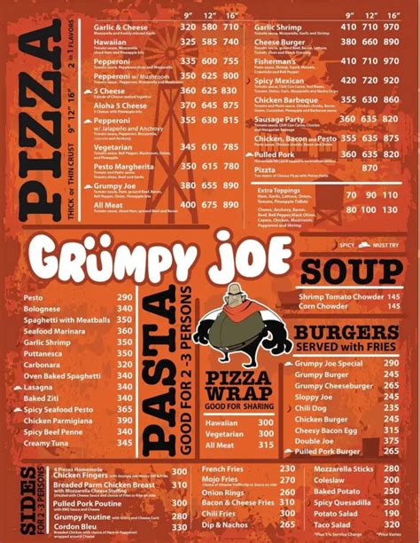grumpy joe's menu|Iba pa.